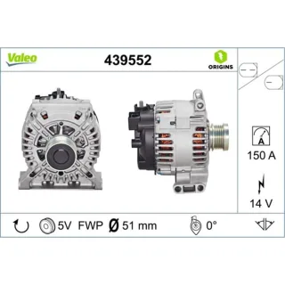 Valeo Lichtmaschine 150A Mercedes A-Klasse B-Klasse C-Klasse