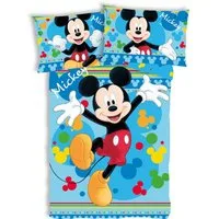Disney Kinderbettwäsche Disney Mickey Joyful Kinderbettwäsche 100×135cm, 40×60cm, 100% Baumwolle
