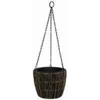 Trend Line Blumenampel TrendLine Polyrattan Hängeampel Ø 22 x 18 cm mit