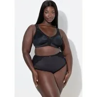 Ulla Popken Entlastungs-BH Minimizer-BH Satin Spitze ohne Bügel