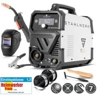 STAHLWERK Fülldrahtschweißgerät FLUX 160 ST Digital mit 160 A, 40 - 160 A, Packung, 1-tlg., Vollausstattung, synergischem Drahtvorschub