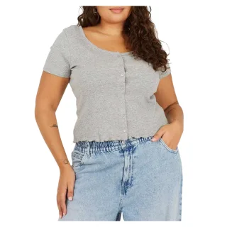 Brave Soul - T-Shirt für Damen, Plus (Grau meliert)