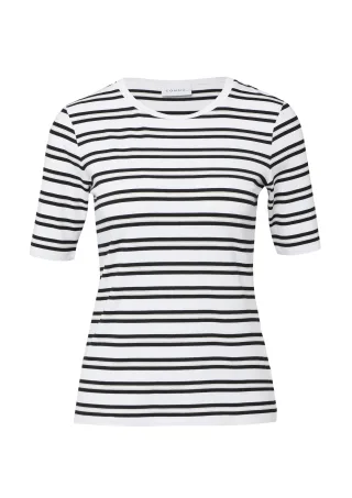 comma - T-Shirt schwarz/weiß - Gr. - 34