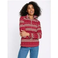 Sieh an! Fleeceshirt Fleece-Shirt Langarm Länge ca. 66 cm