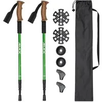 JELEX Nordic-Walking-Stöcke Walking Stöcke mit Korkgriffen, Stufenlos verstellbar, mit Antishock-Technologie