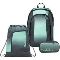 Satch Schulrucksack Air (3tlg., inkl. Schlamperbox und Sportbeutel)
