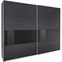 Wimex Schwebetürenschrank Bramfeld Kleiderschrank mit Glaselementen und zusätzlichen Einlegeböden