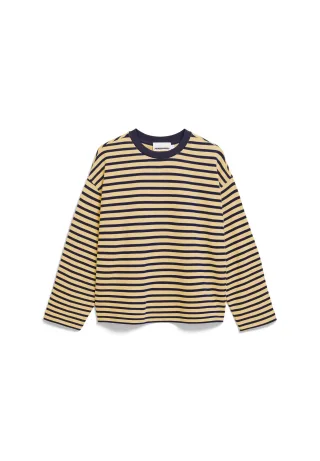 Armedangels - FRANKAA MAARLEN STRIPE SWEAT golden hay-tinted navy - Gr. - S