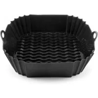 SHIBBY Silikonform für Heißluftfritteusen (5-7,2 L): Leicht zu reinigen, hitzebeständig, (1-tlg), Schwarz