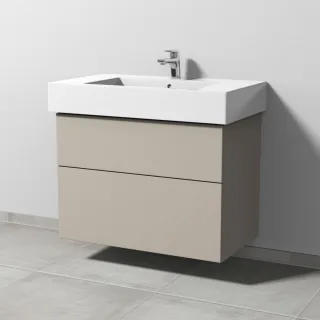 Sanipa 3way Waschtischunterbau zu Duravit Vero Waschtisch mit 2 Auszügen, Kaschmir-Matt SP7181U