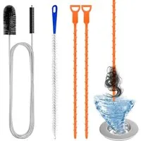 FELIXLEO Reinigungsbürste 4er Abflussreiniger Spirale Mit Doppelkopf Bürste Für Dusche Küche, (1-tlg)