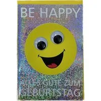 HOME FASHION Geburtstagskarten Geburtstagskarte "BE HAPPY"