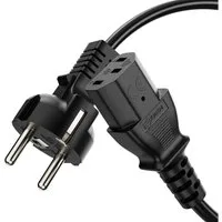 conecto conecto Strom-Kabel, Schutzkontakt-Stecker gerade auf C13 IEC-Buchse Stromkabel, (100 cm)