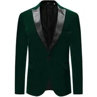 Allthemen Smokingsakko Herren Sakko in Samt Optik Smokingjacke Slim Fit