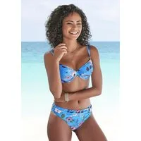 s.Oliver Bikini-Hose Maya mit floralem Design und Umschlagbund
