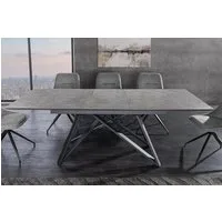 riess-ambiente Esstisch ATLAS 160-200cm graphit grau/schwarz – Keramikplatte, Metallgestell (Einzelartikel, 1-St), ausziehbar für flexible Nutzung – ideal für bis zu 8 Personen