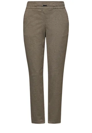 Street One - Melange Hose mit Detail braun - Gr. - 28