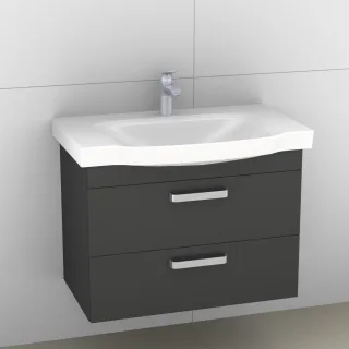 Artiqua 414 Waschtischunterschrank für Sentique 514280 Anthrazit Hochglanz, 414-WU2L-V02-7015-51 414-WU2L-V02-7015-51