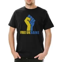 Urban Backwoods Print-Shirt Free Ukraine Fist Herren T-Shirt Against War Widerstand Fahne Faust (1-tlg) Gegen Krieg Frieden Peace