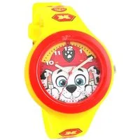 PAW PATROL Quarzuhr PAW Patrol Kinderarmbanduhr Quartz Silikonarmband, Analog Gelb Gelb Metall Quarzuhrwerk 35 mm Silikon Unisex Gelb 14 mm