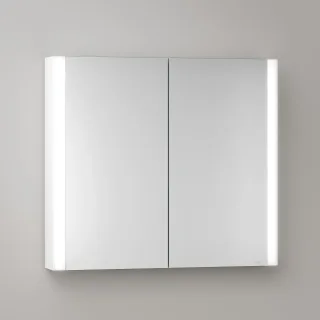 KEUCO Royal Atlas LED Spiegelschrank 80 x 71 x 12,7 cm mit 2 Türen, Aufputz 211201450030