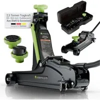 Juskys Wagenheber, max. Hubhöhe: 39 cm, bis 2,5 t, mit Zubehör & Handschuhen, Hubbereich bis 390mm, für Autos