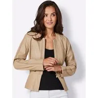 Mainpol Blusenblazer Lammnappa-Lederblazer Langarm