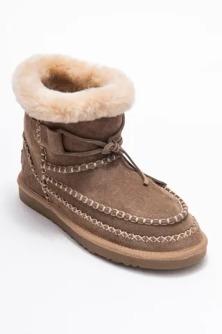 Jorel Leder Gefütterter Stiefelette