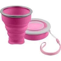 SHIBBY Becher Faltbarer Silikon-Becher - Reisetasse Camping Trinkbecher – 210ml