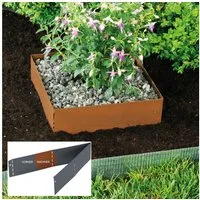 Bellissa Rasenkante Bellissa Rasenkante Square Corten 30x30cm H20cm Beetumrandung Beeteinf