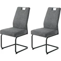 HELA Freischwinger KERTIN (Set, 2 St), XL Sitzbreite, Griff, Federkorb, 140kg belastbar