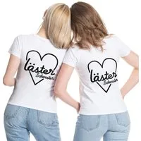 Couples Shop T-Shirt Lästerschwester Beste Freundin Sister T-Shirt mit modischem Brust- und Rückenprint