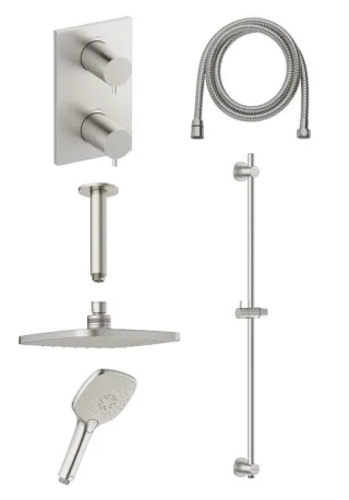 Damixa SR 2 - Unterputz Duschsystem chrom/silber, Stahl PVD, 571654600 571654600
