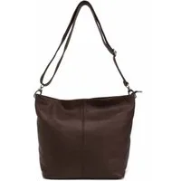 ITALYSHOP24 Schultertasche MADE IN ITALY Damen Leder Tasche Shopper Umhängetasche Cross Over Body, Brusttasche Bag große 3xFach geteiltes Hauptfach Freizeit Abend Urlaub