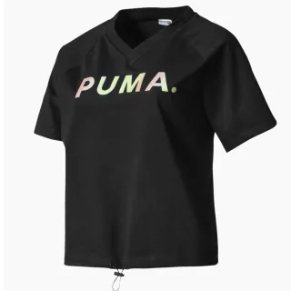 Puma v Hals Damen Tee Grafikmarke T-Shirt Black 595221 01