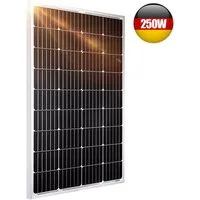 Rhein Beleuchtung Solarmodul 250W 12V Solarpanel & PV Modul - Hochwertiges Solarmodul, 250 W, monokristallines Silizium, (Set, 1-St., Ideal für Wohnmobil, Balkonkraftwerk, Gartenhaus & Boot), Robust, IP65 wasserdicht & hocheffizient - Maximale Energi