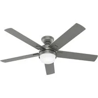 Hunter Deckenventilator Deckenventilator Zeal Silber mit Licht & Fernbedienung