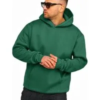 DAILY COTTON Hoodie im Oversize Schnitt Unifarben - Kapuzenpullover Loose-Fit Herren Basic Kapuzen-Sweatshirt Oversized Raglan Sweater