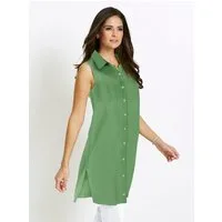 Witt Klassische Bluse Viskose-Longbluse Ärmellos