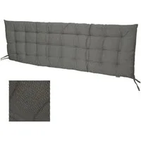 Marabellas Shop Bankauflage Sitzpolster gestreift für Gartenbank 150 x 40 x 4 cm mit Punktsteppung, (1 St), inkl. Kordelbänder