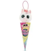 Nici Schultüte Glubschis Kuscheltier Anhänger 9cm Einhorn Milky-Fee Schlüsselanhänger, als Back to School Geschenk, mit großen Glitzeraugen