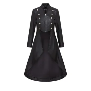 Gothic-Ledermantel im Edwardian-Stil f�r Damen in voller L�nge � Atlanta