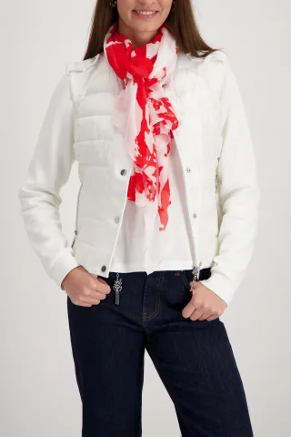 monari - Tuch mit Blumen-Schrift-Muster chilli pepper gemustert - Gr. - OS