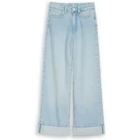TOM TAILOR Weite Jeans Jeanshosen Wide Leg Jeans mit Turn-up
