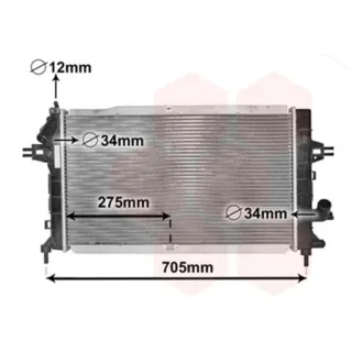 Van Wezel Wasserk?hler Opel Astra H Zafira B 1,3 1,7 1,9 CDTI + 16V