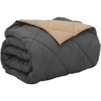 vidaXL Bett Ganzjahresbettdecke Anthrazit und Taupe 220 x 240 cm Mikrofaser (1-tlg)