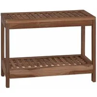 vidaXL Badregal 60 x 30 x 45 cm Duschregal aus Massivholz Teak mit 1 Regalboden für Ba