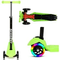 Clanmacy Scooter Kinderroller Tretroller LED-Räder bis 50 kg Höhenverstellbar