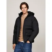 Tommy Hilfiger Parka ROCKIE UTILITY HOODED JACKET Winterjacke, Outdoorjacke Abnehmbare Kapuze mit Kordelzug, 2-Wege-Reiß