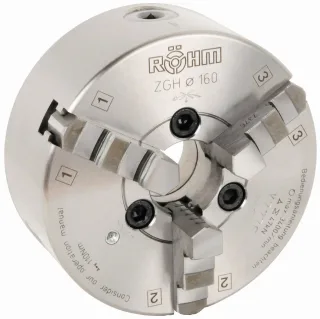 ELMAG RÖHM-Dreibacken Drehfutter DM 160, DIN 55029 Stahlkörper, Camlock - 88942